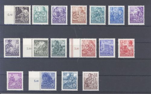 DDR Michel Nummer 362-79 Fünfjahresplan 1953 **