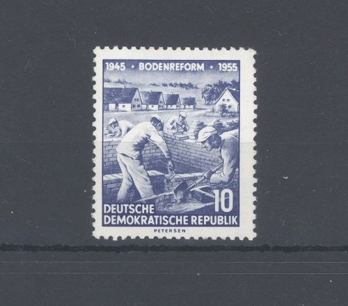 DDR Michel Nummer 482 YII, 10 Pfg. 1955 ungebraucht *, geprüft BPP