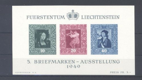 Liechtenstein Block 5, Briefmarkenausstellung 1949 **