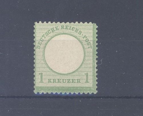 Dt. Reich Michel Nummer 23a, 1 Kreuzer großes Brustschild **, gp. BPP