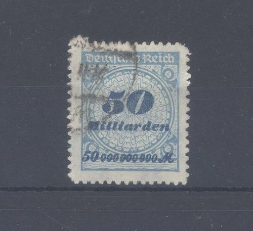 Dt. Reich Michel. Nr. 330B, 50 Mrd. 1923 Zähnung B gestempelt, gp. BPP