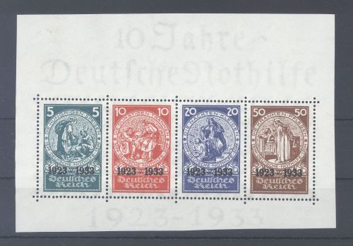 Dt. Reich Michel Nummer 508-11 aus Nothilfeblock 2 **