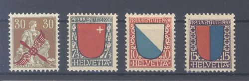 Schweiz Michel Nummer 152-55, Freimarken 1920 **