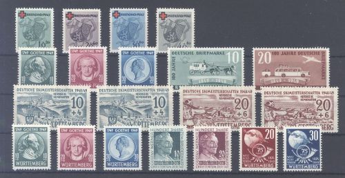 Franz. Zone, ** Posten aus Rheinland Pfalz und Württemberg