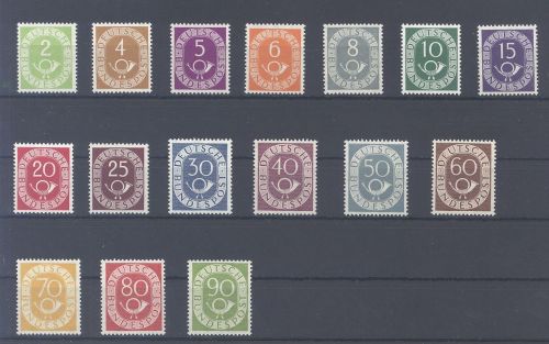 Bund Michel Nummer 123-38, Posthorn 1951 **