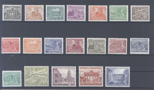Berlin Michel Nummer 42-60, Bauten 1949 **
