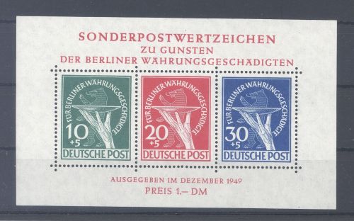 Berlin Block 1, Währungsgeschädigte 1949 **