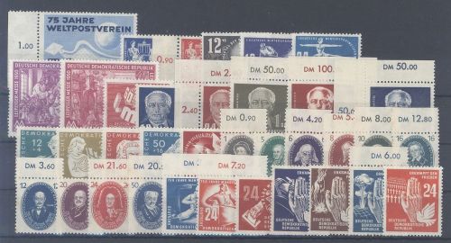 DDR Michel Nummer 242-79, Jahrgänge 1949-50 fast komplett **