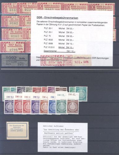 DDR Dienst, umfangreicher Posten auf 4 Steckkarten