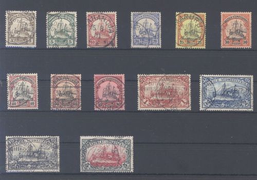 Dt. Kolonien DSWA Michel Nummer 11-23, Freimarken 1901 gestempelt
