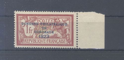 Frankreich Michel Nummer 152, 1 Fr. Philatelistenkongress 1923 **