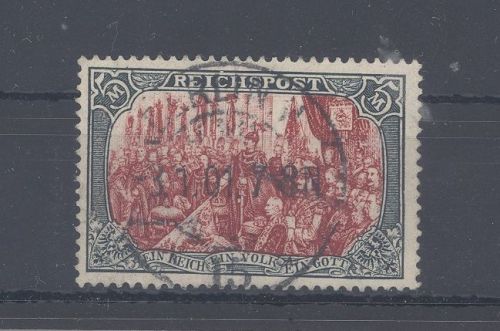 Dt. Reich Michel Nummer 66 II, 5 Mark Reichspost 1900 gestempelt