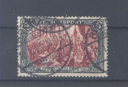 Dt. Reich Michel Nummer 66 III, 5 Mark Reichspost 1900 gestempelt