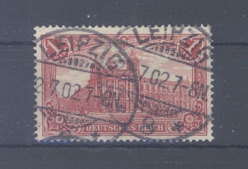 Dt. Reich Michel Nummer 78 Aa, 1 Mark 1902 gestempelt, geprüft BPP