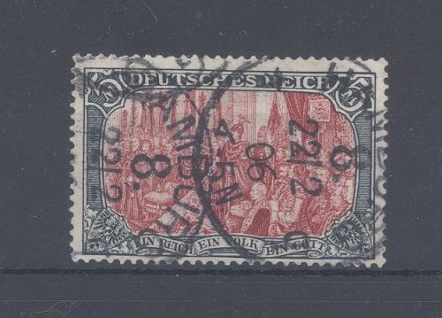 Dt. Reich Michel Nummer 81 A a, 5 Mark 1902 gestempelt, geprüft BPP