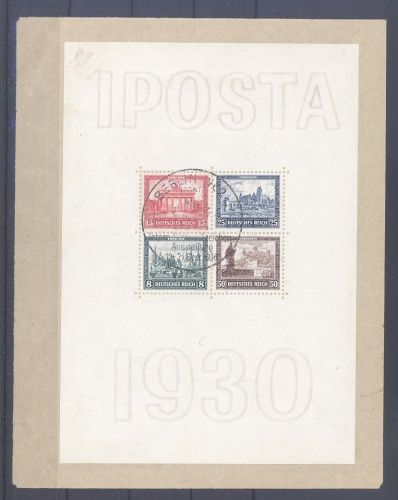 Dt. Reich, R - Brief mit Block 1, IPOSTA Block gestempelt mit SST