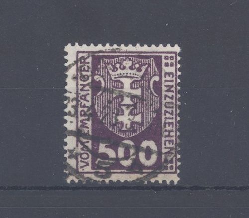 Danzig Porto Michel Nummer 19 Y, 80 Pfg. 1922 gestempelt, gp. BPP