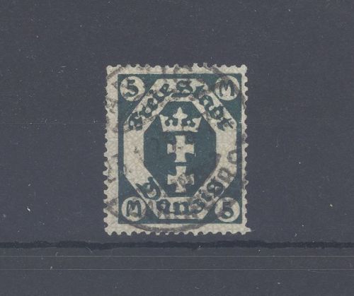 Danzig Michel Nr. 108y, 5 Mark Freimarke 1922 gestempelt, geprüft BPP