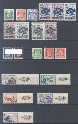 Dt. Bes. 2. WK, ** Posten besserer Werte und Sätze auf 2 Steckkarten