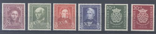 Bund Michel Nummer 117-20 und 121-22 aus 1949-50 **