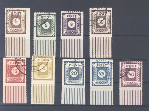 SBZ Michel Nummer 42-50 G, Loschwitz gestempelt, geprüft BPP