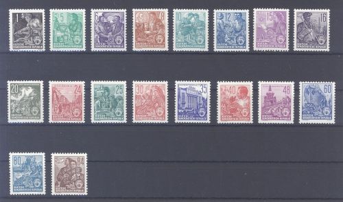 DDR Michel Nummer 405-22 Freimarken 1953 **