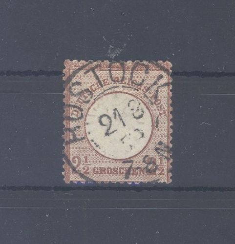 Dt. Reich Michel Nummer 21b, 2 1-2 Gr. Brustschild gestempelt, gp. BPP