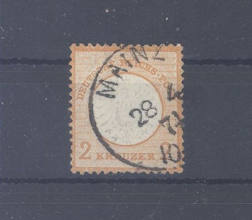 Dt. Reich Michel Nummer 24, 2 Kreuzer gr. Brustschild gestempelt, gp. BPP