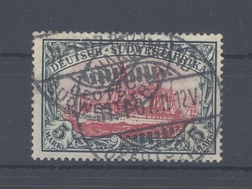Dt. Kolonien DSWA Michel Nummer 23, 5 Mark 1901 gestempelt
