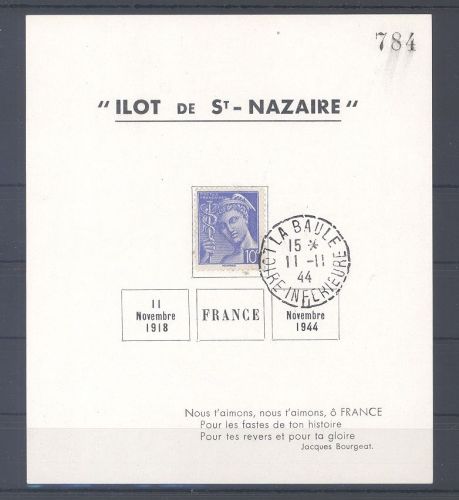 Dt. Bes. 2. WK Frankreich St. Nazaire, nummerierte Karte aus 1944