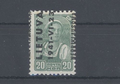 Dt. Bes. 2. WK Litauen MiNr. 5 mit stark verschobenem Aufdruck **, gp.