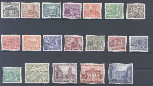 Berlin Michel Nummer 42-60, Bauten 1949 **