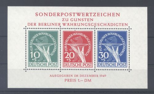 Berlin Block 1, Währungsgeschädigte 1949 **