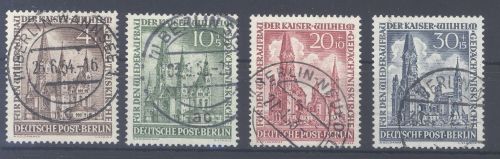 Berlin Michel Nr. 106-09, Gedächtniskirche 1953 gestempelt, gp. BPP