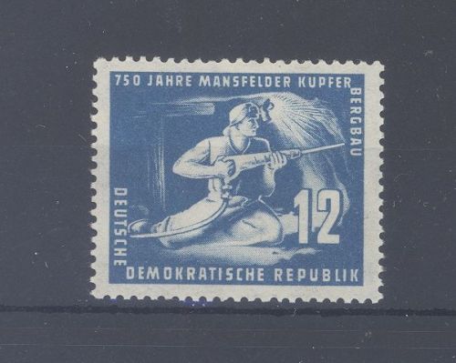 DDR Michel Nummer 273, 12 Pfg. Freimarke 1950 mit besserer Farbe **