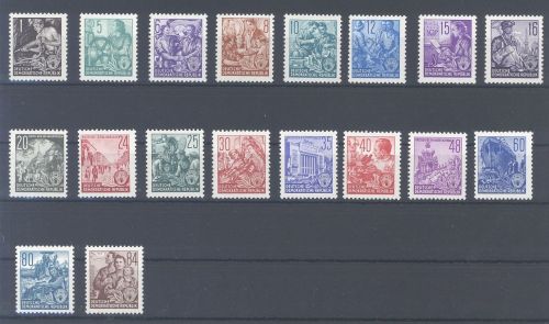 DDR Michel Nummer 362-79 Fünfjahresplan 1953 **