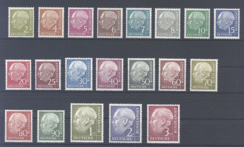 Bund Michel Nummer 177-96, Heuss I **, 189 geprüft BPP
