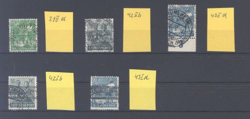 Bizone, gestempelter Posten Farben aus Michel Nr. 36-51, signiert ArGe