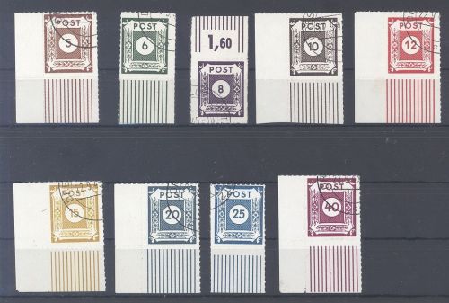 SBZ Michel Nummer 42-50 G, Loschwitz gestempelt, geprüft BPP