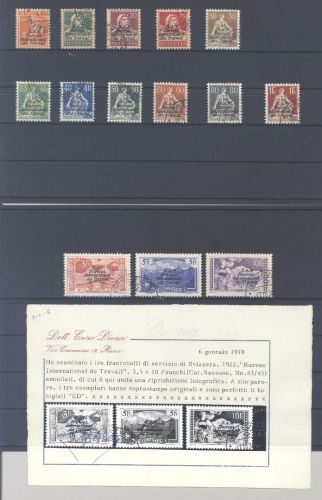 Schweiz Arbeitsorganisation Michel Nummer 1-14 gestempelt