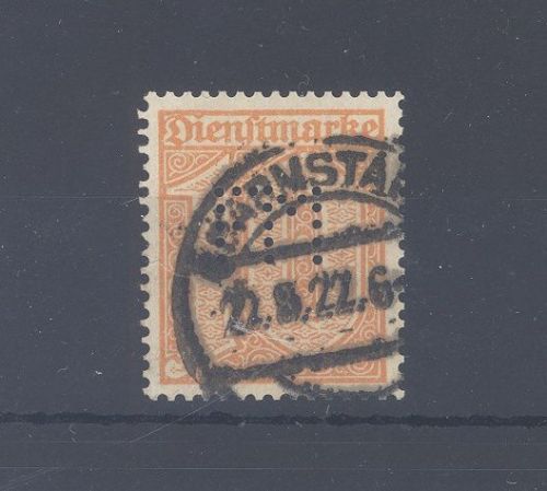 Dt. Reich Dienst Michel Nr. 65, 10 Pfg 1921-22 gestempelt, FA BPP
