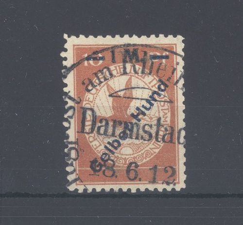 Dt. Reich Michel Nummer IV Flugpost Gelber Hund gestempelt