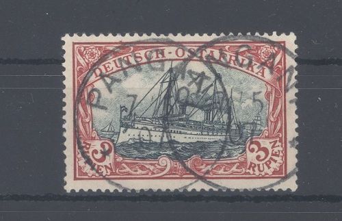 Dt. Kolonien Ostafrika Michel Nummer 21, 3 Rupien 1901 gestempelt