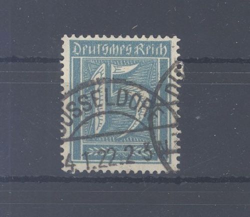 Dt. Reich Michel Nummer 179, 15 Pfg. Freimarke 1921 gestempelt, gp. Infla