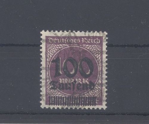 Dt. Reich Michel Nummer 289a, 100 Tsd. 1923 gestempelt, geprüft BPP
