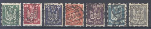 Dt. Reich Michel Nummer 344-50, Flugpost 1924 gestempelt
