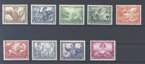 Dt. Reich Michel Nummer 499-507 Wagner 1933 ungebraucht *