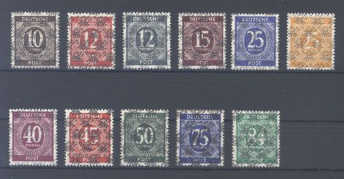 Bizone, **/* Posten aus Michel Nummer 52-68 II, geprüft BPP
