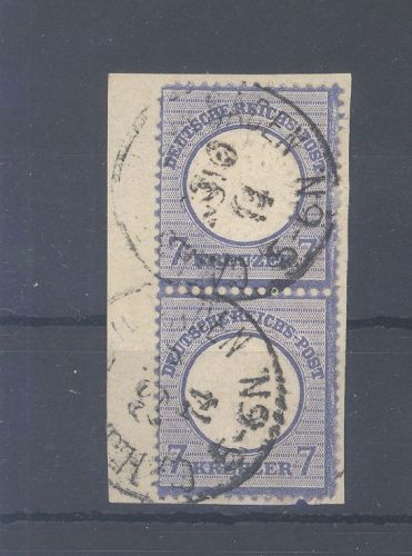 Dt. Reich Michel Nummer 26, 7 Kreuzer 1872 im gestempelten Paar