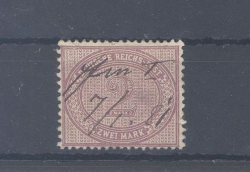 Dt. Reich Michel Nr. 37c, 2 M Freimarke 1875 Stempel 1881, geprüft